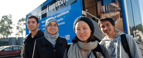 Community Gateways vehicle and students