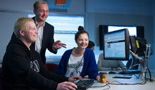 Students with their lecturer