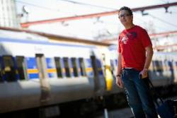 Student at Flinders Street Railway Station