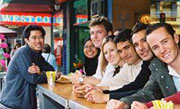 VU students at a cafe in Melbourne