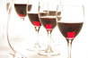 Glasses of red wine
