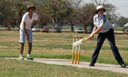 Victoria Police and Victoria University International students play cricket for safety week Victoria Police and Victoria University International students play cricket for safety week
