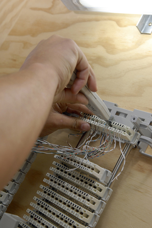 VU Student using a practce board to increase skill level.