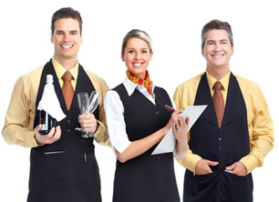 Three Hospitality Staff - Waiter Manager and supervisor 
