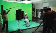 Students preparing a video