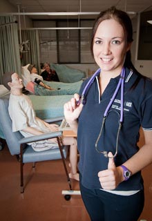 Nursing student Kirsten Taylor