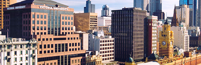 Victoria University-City Flinders campus | 300 Flinders Street, Melbourne, Victoria 3000 | +61 3 9919 4000