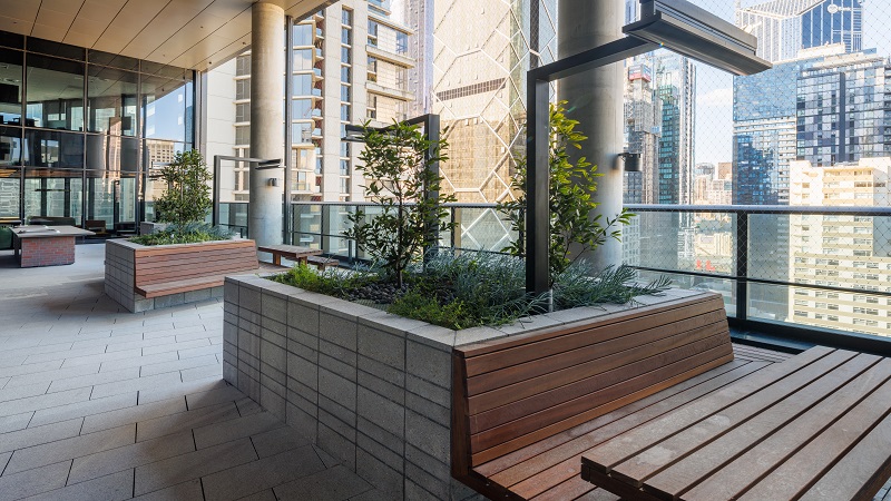  Outdoor balcony on Level 10 of VU City Campus