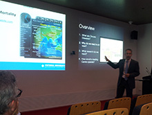 Professor Maximilian de Courten MD, speaking to the audience