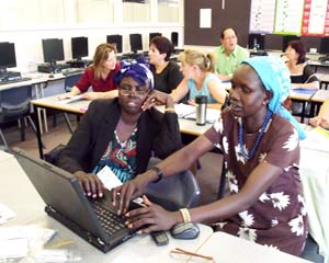 Parents at the ESL (Access) class at St Albans Secondary College
