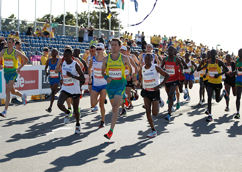  Liam Adams competing in the marathon.