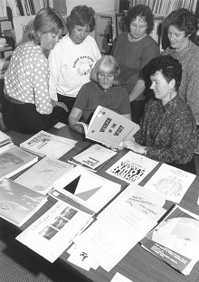 Ruth Crow and staff of Childrens' Services at Sunshine