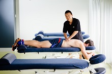 VU massage student at Whitten Oval