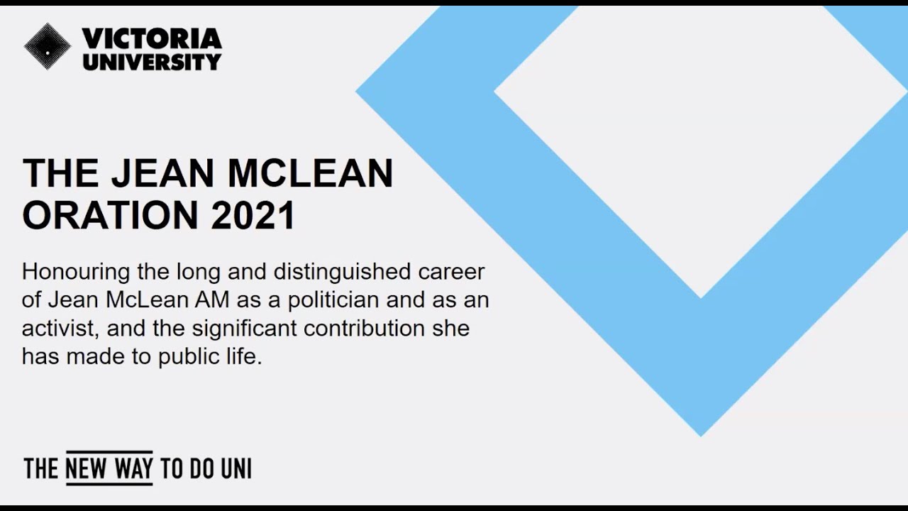 The Jean McLean Oration