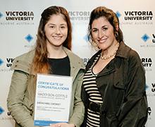 Maddison Cottle, winner of best business track (individual)
