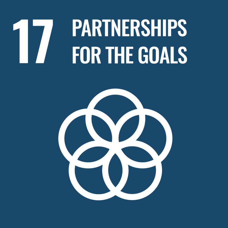 17 Partnerships for the goals (5 intersecting rings icon)