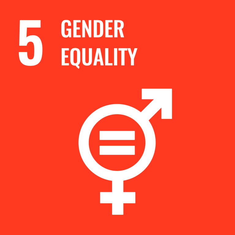 5 Gender equality (female, male symbol with =)
