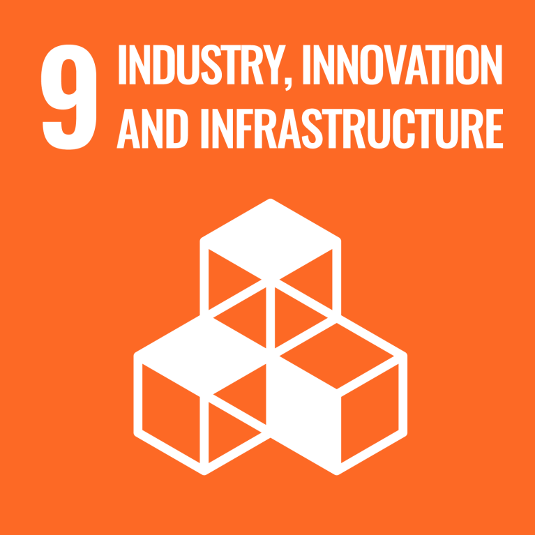  9 Industry, innovation and infrastrucutre (building block icons)