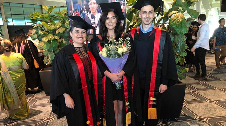 red dress for graduation ceremony