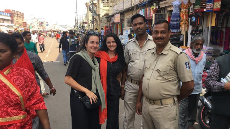 Students on study tour in India