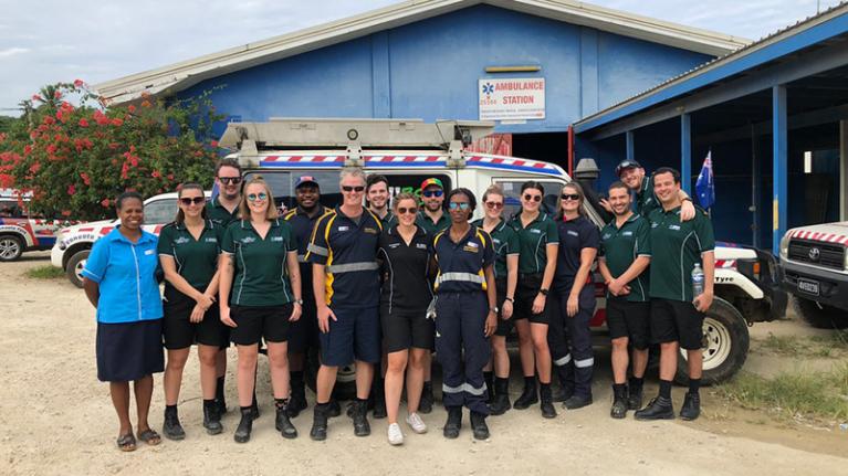 Paramedicine students on study tour in Vanuatu 