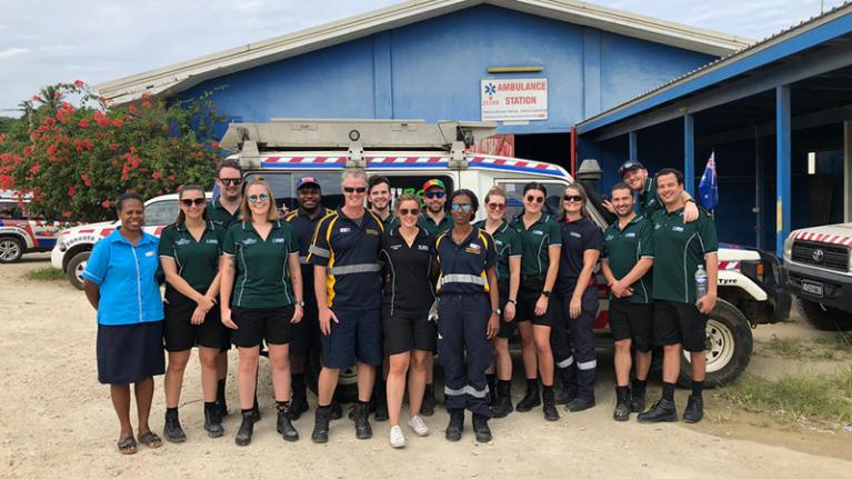 Paramedicine students on study tour in Vanuatu