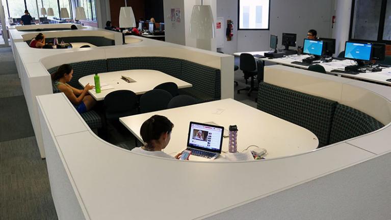 Students study on campus at Footscray Nicholson.