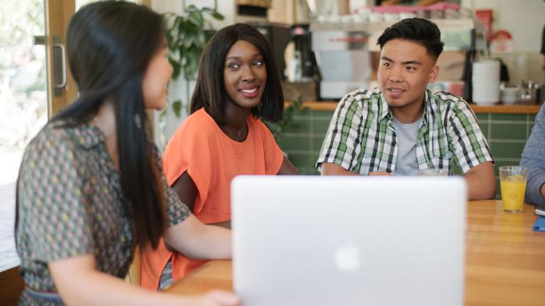 Students at Rudimentary Cafe in Footscray