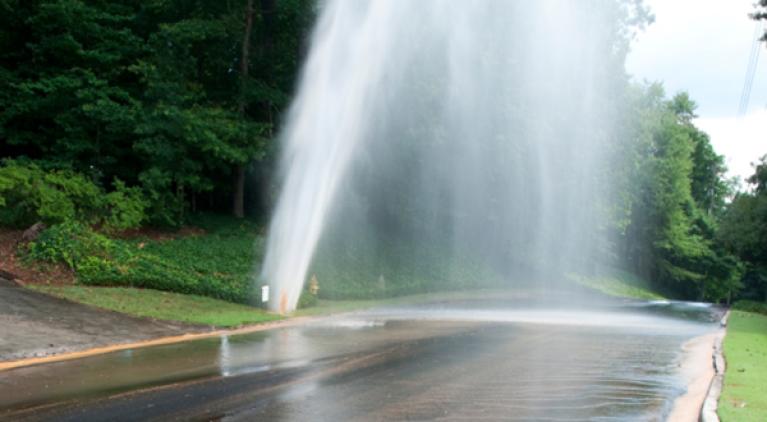 Water main break