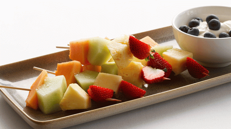 Fruit Skewers on a platter