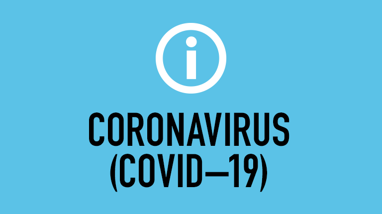 Information symbol and the words Coronavirus (COVID-19)