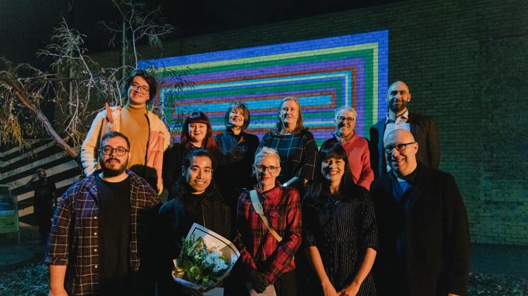Footscray Art Prize judges and committee members with the 2021 winners.