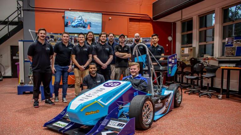 Abi and the VU Motorsport team
