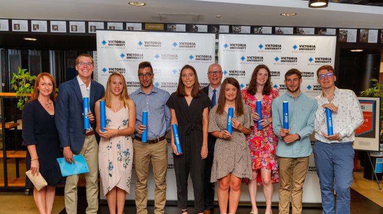 VU student awardees at 2019 VU Sport Awards
