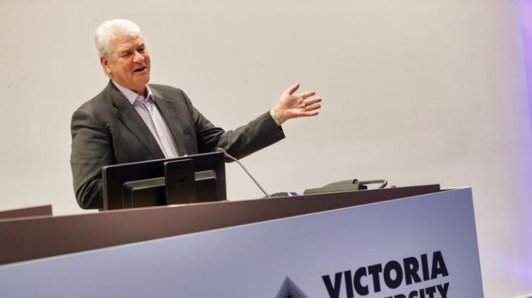 Vale Professor Peter Noonan Portrait of Professor Peter Noonan at Podium
