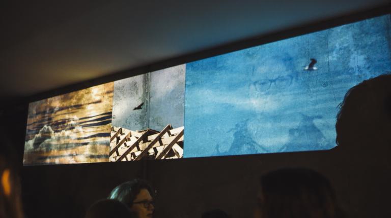 West Projections Festival 2018, projection titled 'Salt' by artist Jody Haines, photographed by Shuttermain
