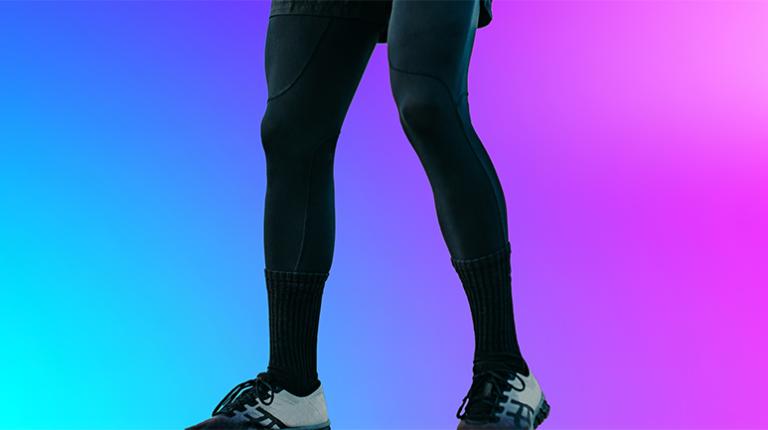 pair of compression tights on a model