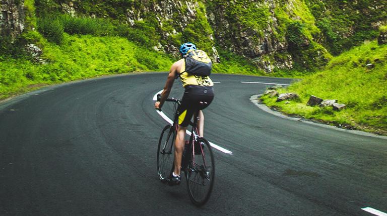 Cyclist on the road