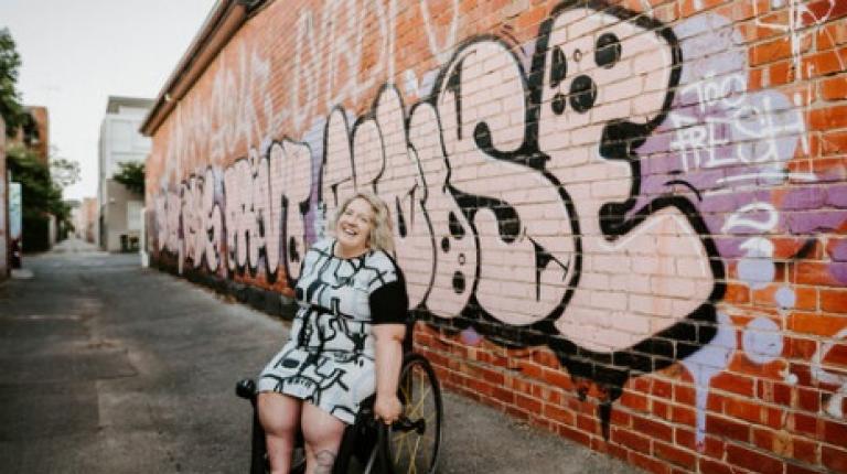  Elle Steele posing in a laneway