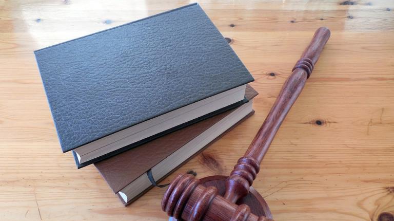 Gavel and law books