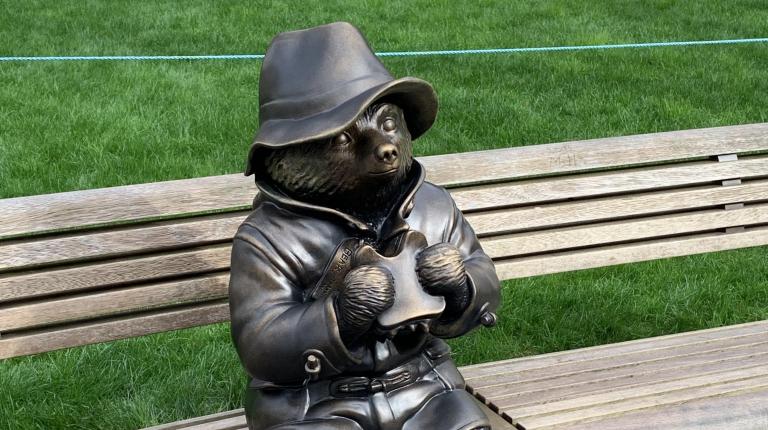Paddington Bear enjoying his version of Elevenses