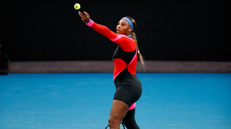 Tennis champion Serena Williams gets ready to smash another record