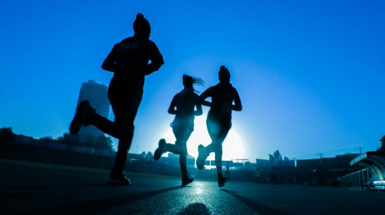 Women running