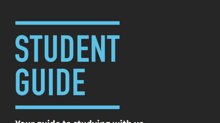 Text: Student Guide - Your guide to studying with us
