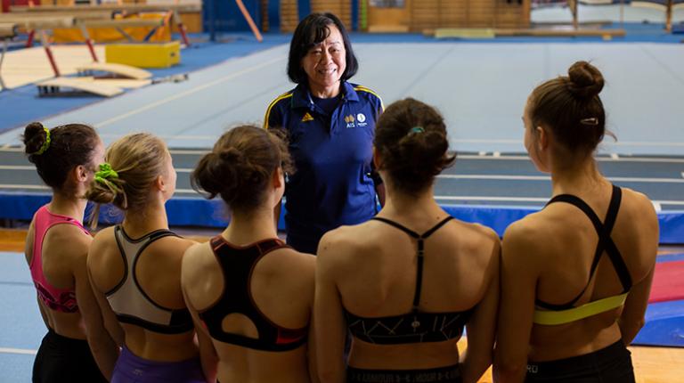 Female gymnasts 