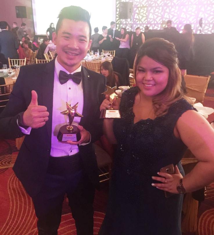 VU alumni KerSoon and Chai Lai Kuan have recently won prestigious employee awards from their company, DHL.