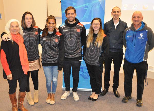 2017 Victoria University Indigenous Team receiving team uniform