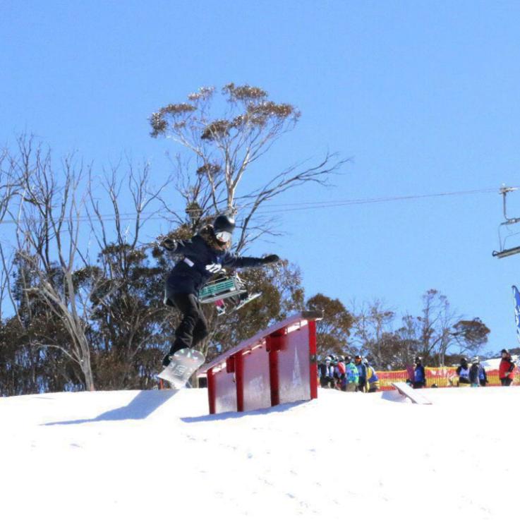 VU Student Lauren Staveley competing at 2017 Snow University Games