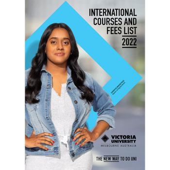  front cover of international courses and fees list 2022
