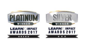 Learning impact award 2017 platinum and silver winner logo